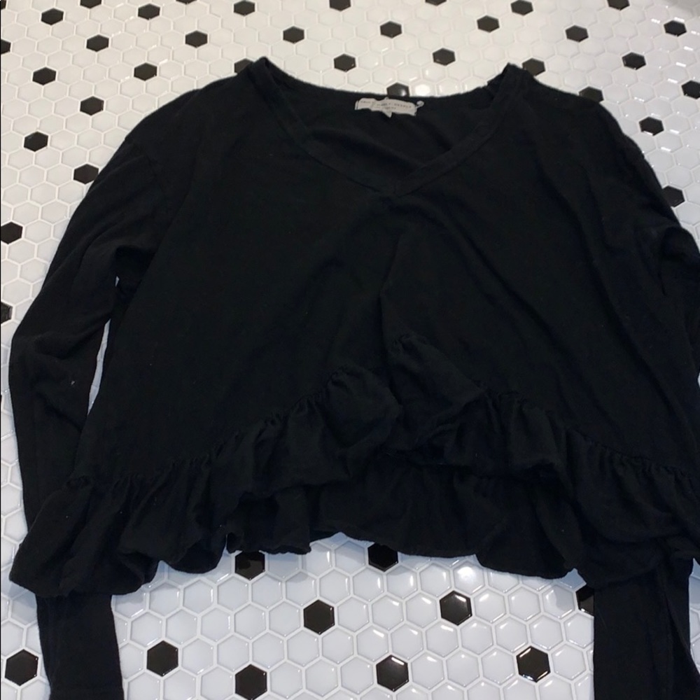 urban outfitters ruffle long sleeve
